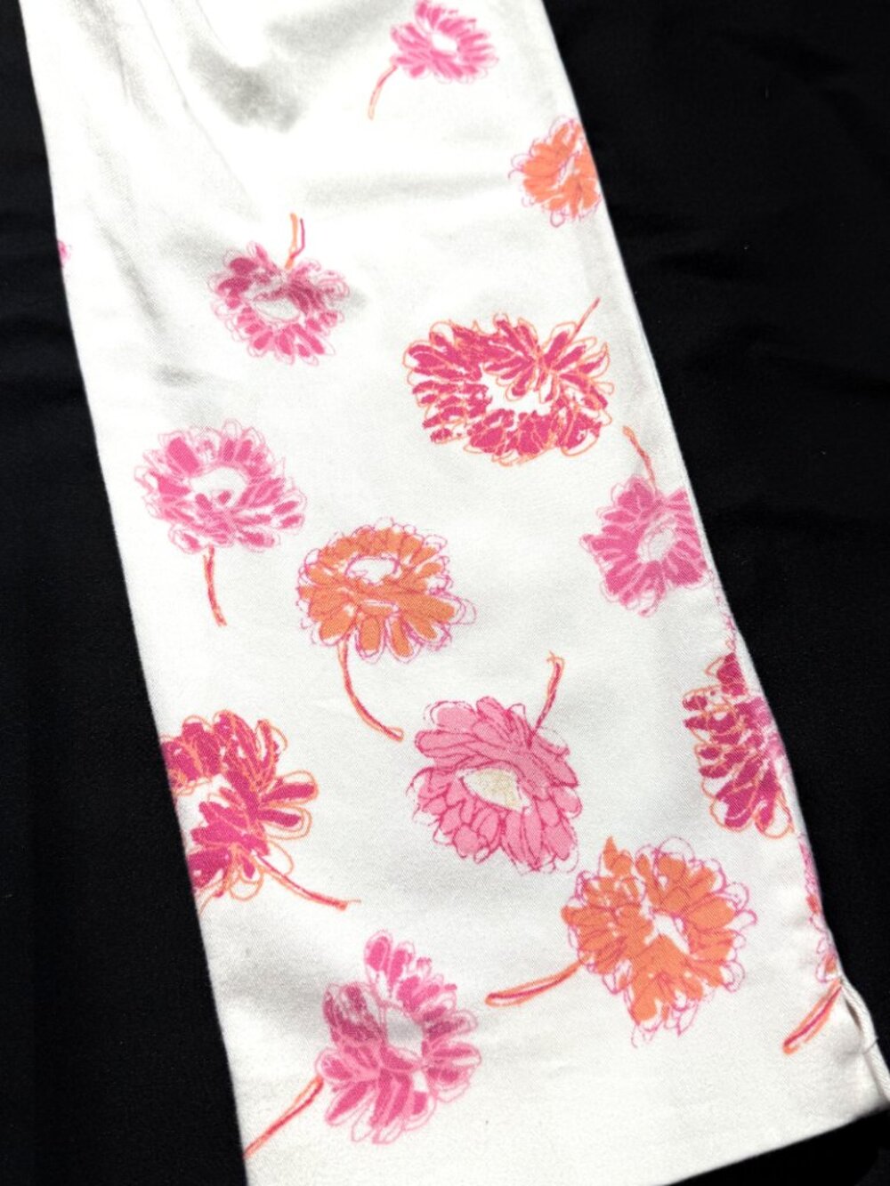 Sigrid Olsen Sport Womens Pants 8 White Multi Floral Cropped Stretch - Picture 4 of 8